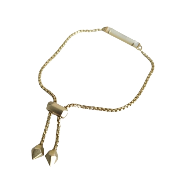 Kendra Scott Stan Bracelet Slate Cat's Eye Light Gold - Picture 3 of 11